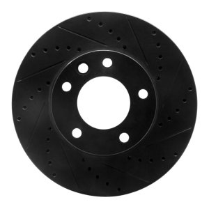 Mercedes-Benz G500 Brake Rotor (1) - Front Right - R1 Concepts - Drilled & Slotted - Black - `08-`18